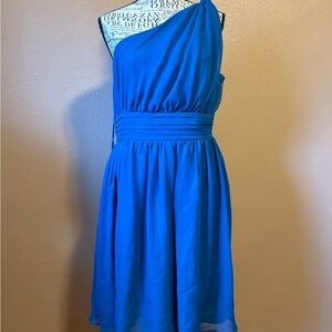 Tevolio Vibrant Blue One-Shoulder Formal Dress